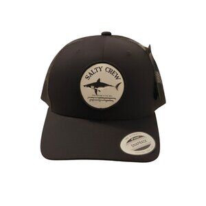 Salty Crew Men's Black Shark Bruce Retro One Size Trucker Snapback Hat New W Tag